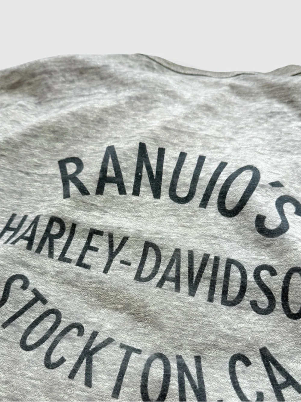 Vintage 70s Champion Blue Bar Harley Davidson Horsepower Shirt 2-Sided Stockton - Picture 8 of 9